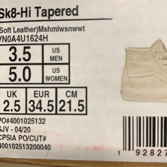 VANS SK8-HI TAPERED SOFT LEATHER MARSHMALLOW WMNS - Picture 16 of 16